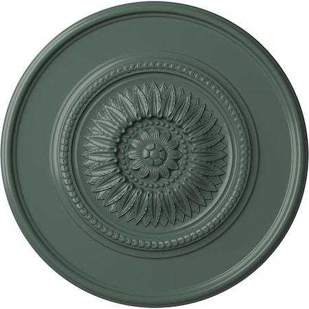 Ekena Millwork Large Floral Ceiling Medallion, Hand-Painted Cloud Burst, 41 1/8"OD x 2 1/2"P CM41FLCBF